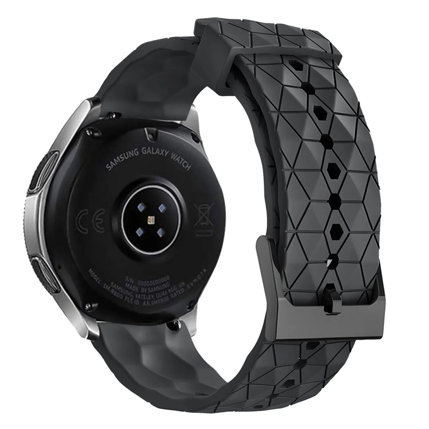 Coros Pace 4 Silicone Hexa Strap (Black)