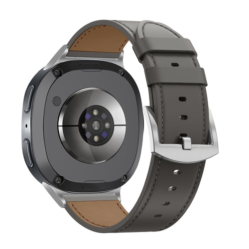 Bandz Samsung Galaxy Watch 8 Classic Lederarmband 'Classic' (Dunkel Grau)