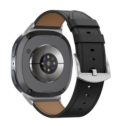 Bandz Samsung Galaxy Watch 8 Classic Leather Strap 'Classic' (Black)
