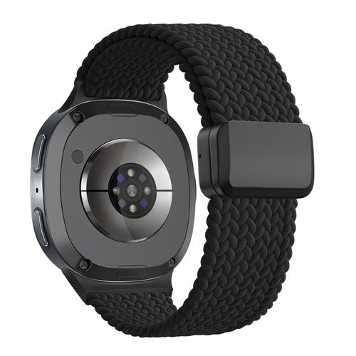 Bandz Samsung Galaxy Watch 8 - 44mm magnetisch geweven bandje (zwart)