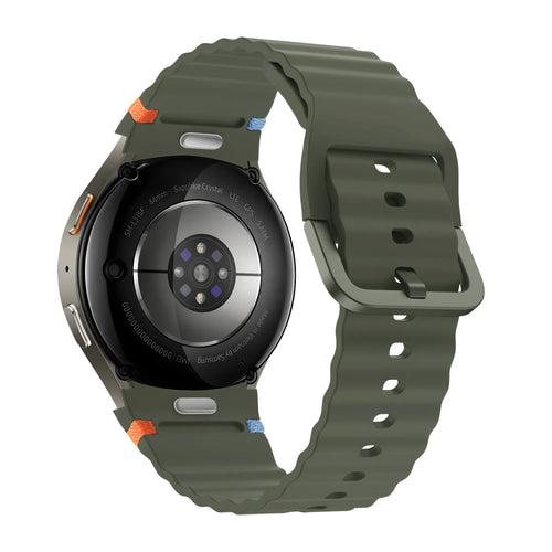 Bandz Samsung Galaxy Watch 5 Pro Wave Strap 'Easy Fit' (Green)