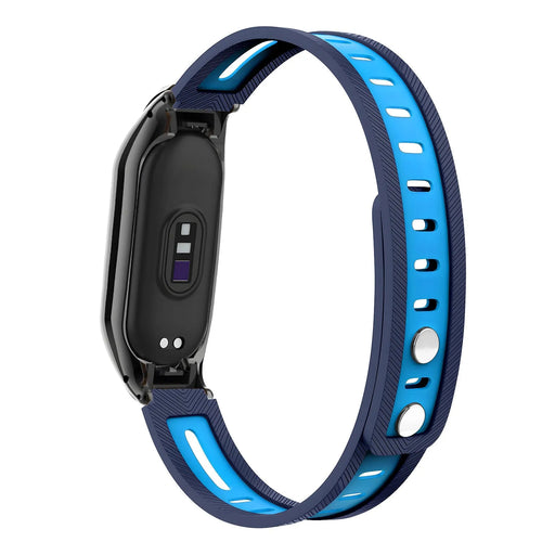 Silicone TPU Strap with Frame, on a watch, 3/4 rear view