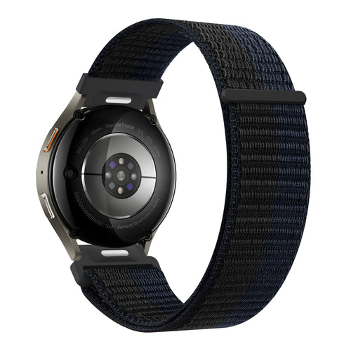 Bandz Bracelet nylon 'Easy Fit' Samsung Galaxy Watch 46mm (noir/bleu)