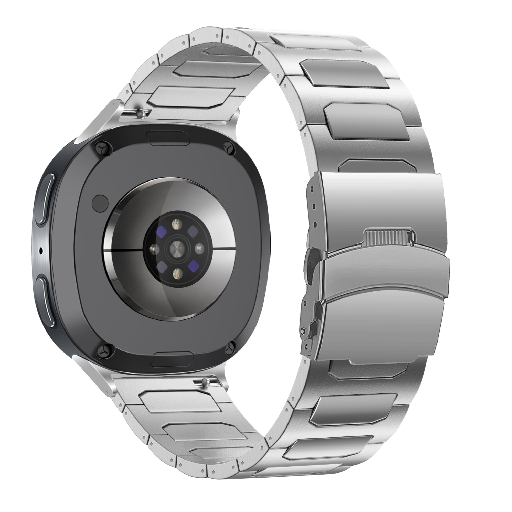Bandz Samsung Galaxy Watch 9 - 44mm titanium band 'Deluxe' (zilver)