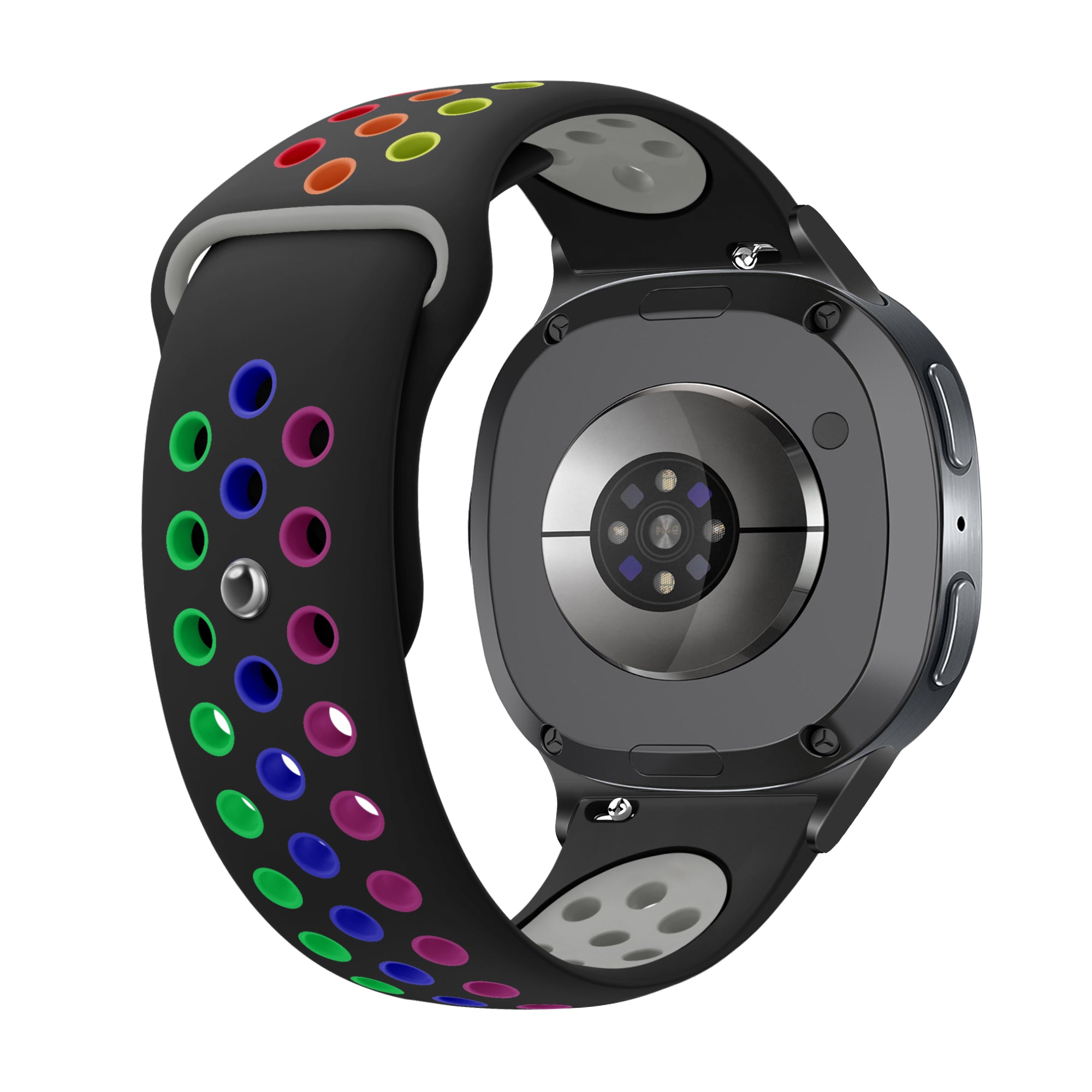 Samsung Galaxy Watch 8 - 44mm Sportarmband (Schwarz/Mehrfarbig)