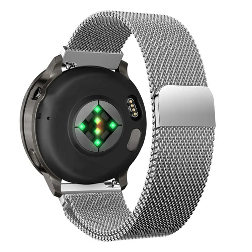 Bandz Garmin Forerunner 265s Milanese Loop Strap (Silver)