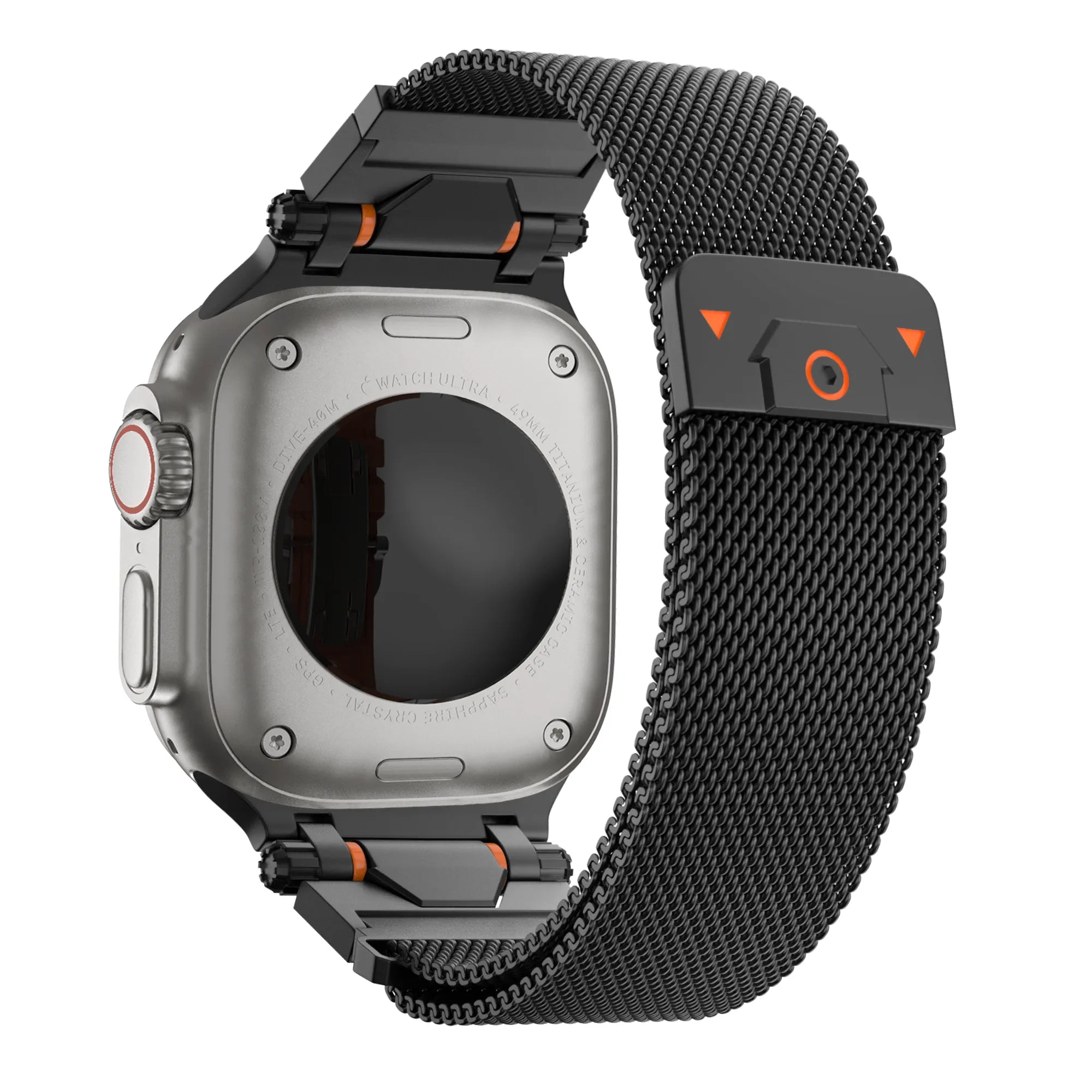 Bandz Apple Watch Robustes Milanese Loop Armband (Schwarz)