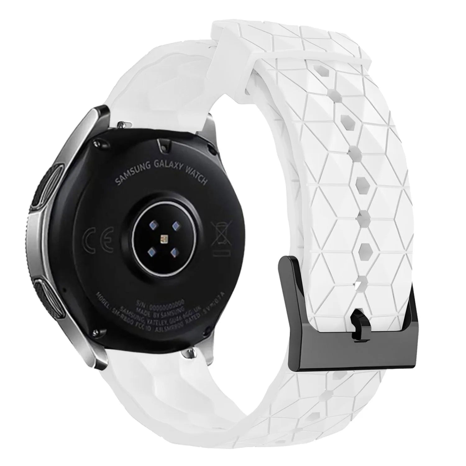 Bracelet silicone 'Hexagone' Gard Pro Health Smartwatch 2 (blanc)