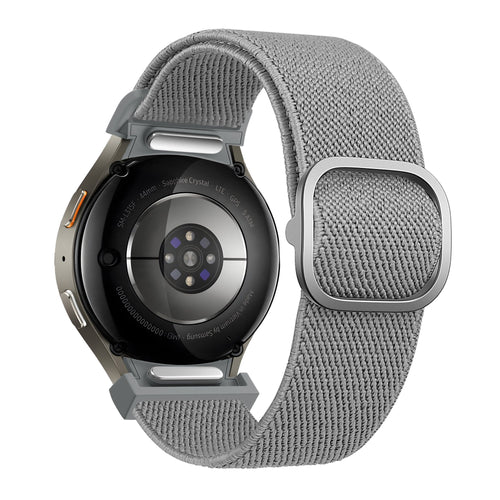 Bandz Samsung Galaxy Watch FE Elastisches Armband 'Easy Fit' (Grau)