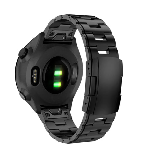 Bandz Garmin D2 Mach 2 - 47mm Titan Gliederarmband (Schwarz)