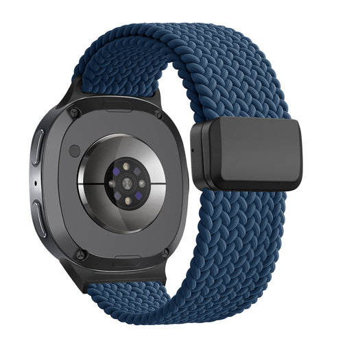 Bandz Samsung Galaxy Watch 8 - 44mm magnetisch geweven bandje (donkerblauw)