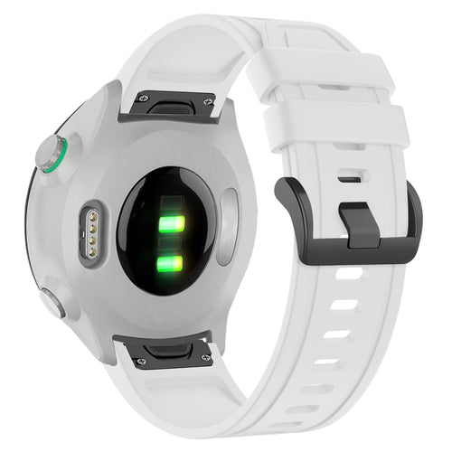 Bandz Garmin Descent Mk3(i) - 43mm siliconen band met gesp (wit)