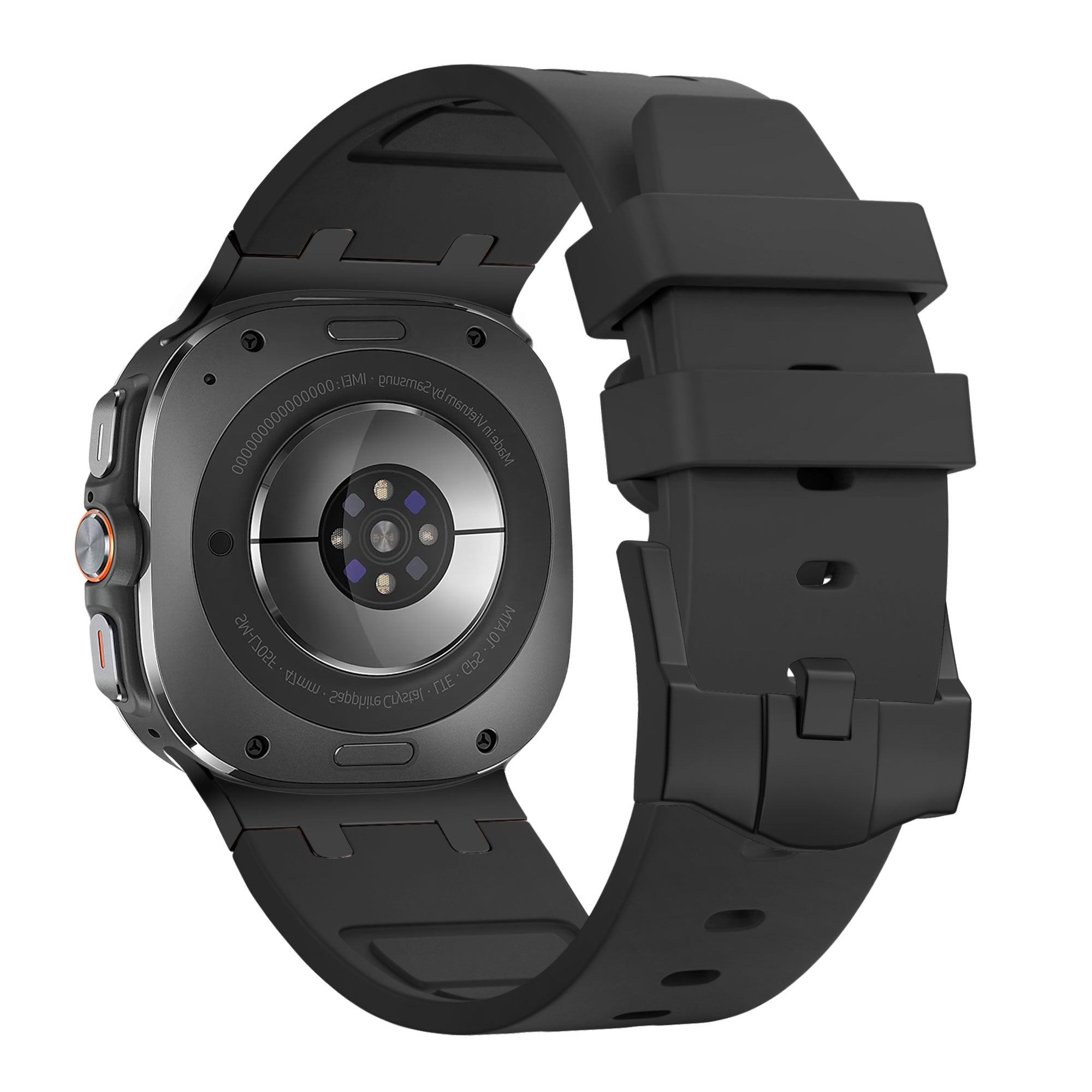 Bandz Correa silicona 'Luxe Liquid' Samsung Galaxy Watch Ultra 2 (naranja/negro)