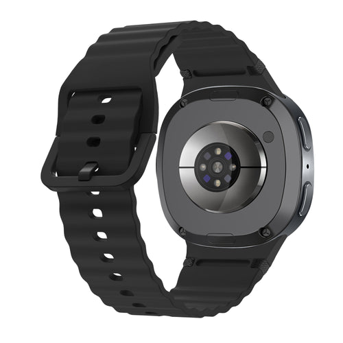 Samsung Galaxy Watch 8 - 40mm Wave Silikonarmband (Schwarz)