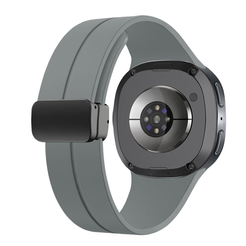 Samsung Galaxy Watch 8 - 40mm D-Schnalle Silikonarmband (Dunkel Grau)