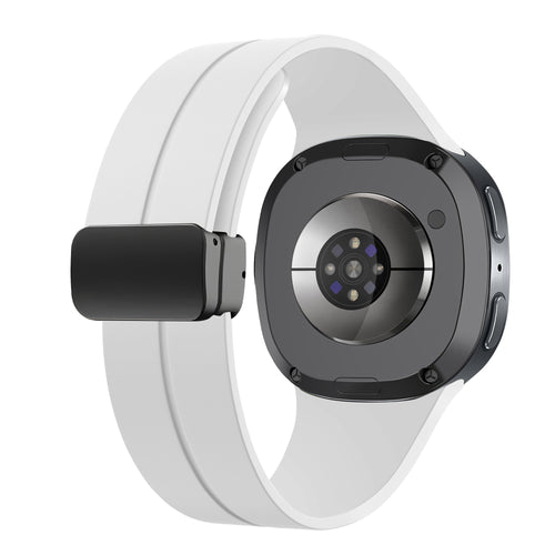 Bracelet silicone avec boucle Samsung Galaxy Watch 8 - 44mm (blanc)