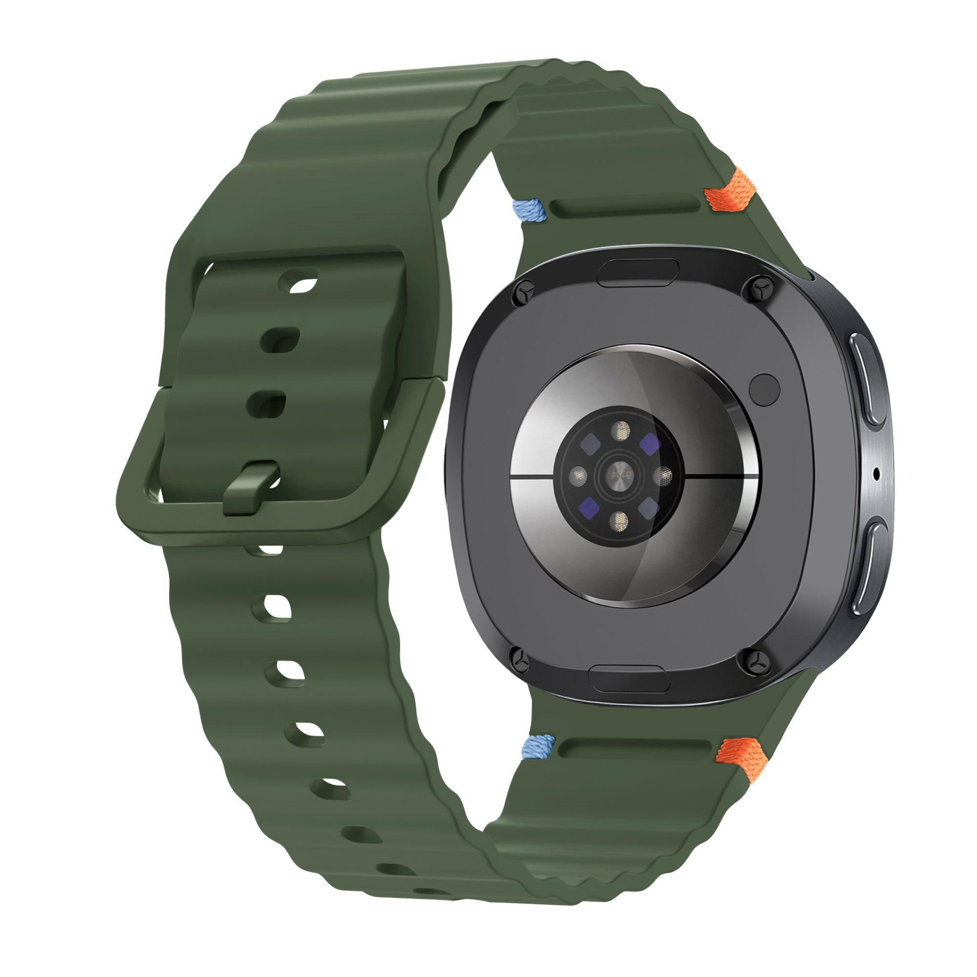 Samsung Galaxy Watch 8 Classic Wave Silikonarmband (Olivgrün)