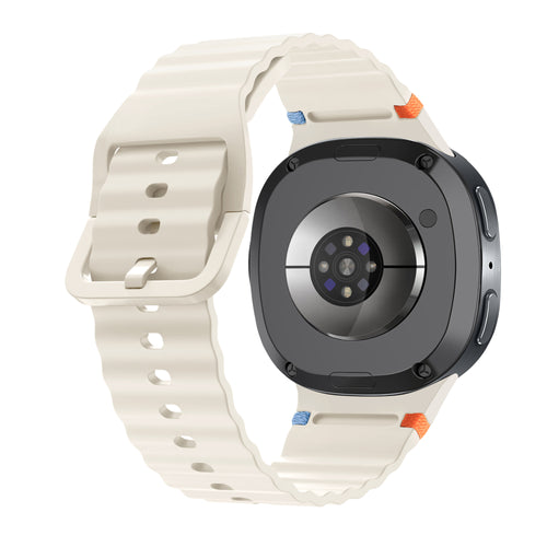 Samsung Galaxy Watch 8 - 44mm Wave Silikonarmband (Polarstern)