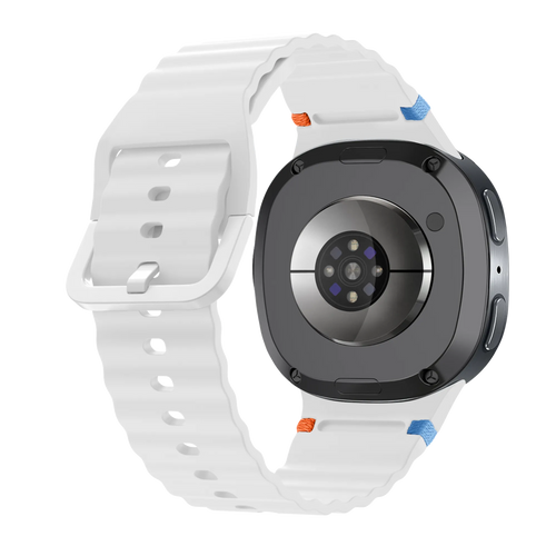 Samsung Galaxy Watch 8 Classic Wave Silicone Strap (White)
