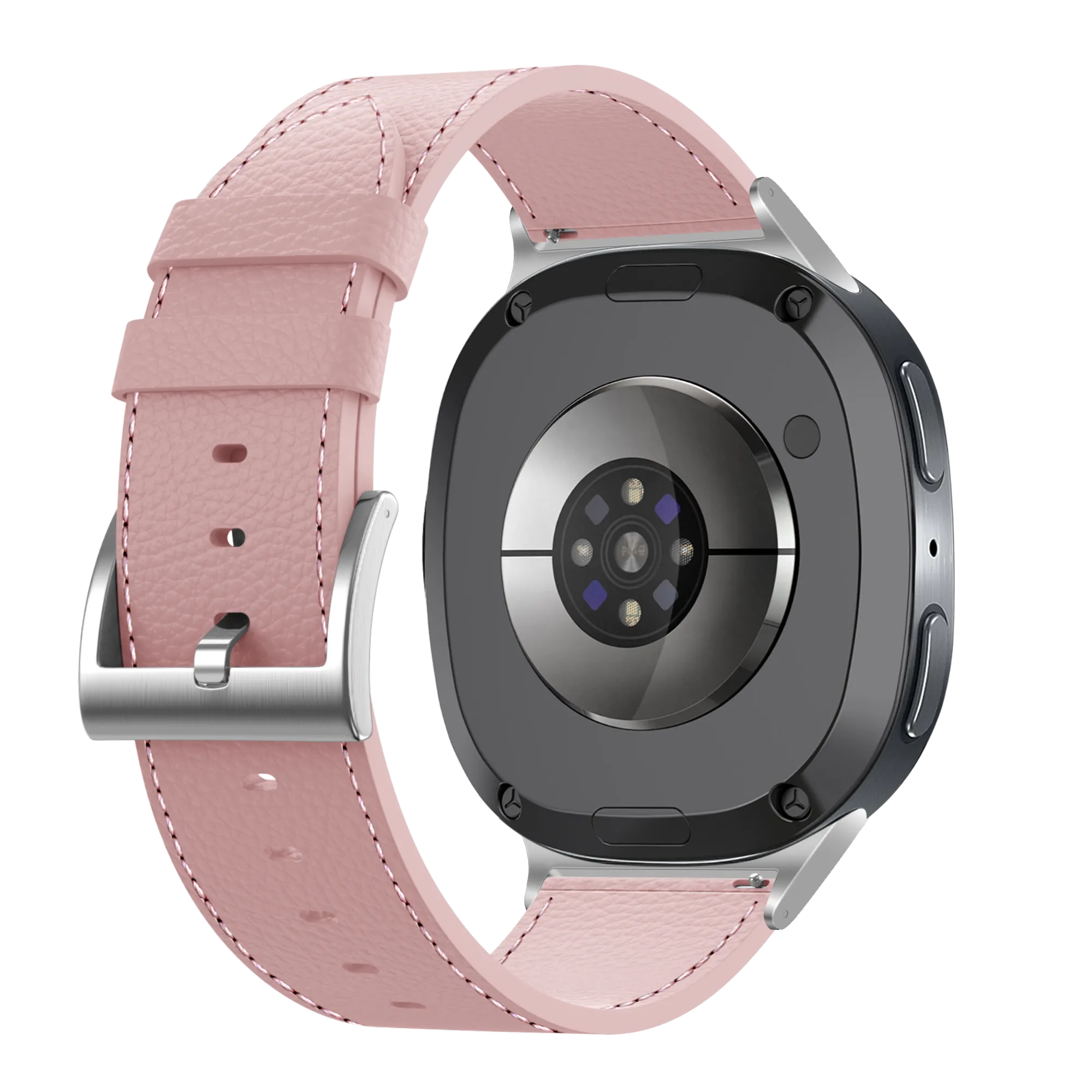 Samsung Galaxy Watch 8 - 44mm Gebürstetes Lederarmband (Rosa)
