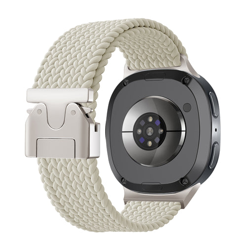 Samsung Galaxy Watch 8 - 44mm Braided Strap with P-Buckle (Starlight)