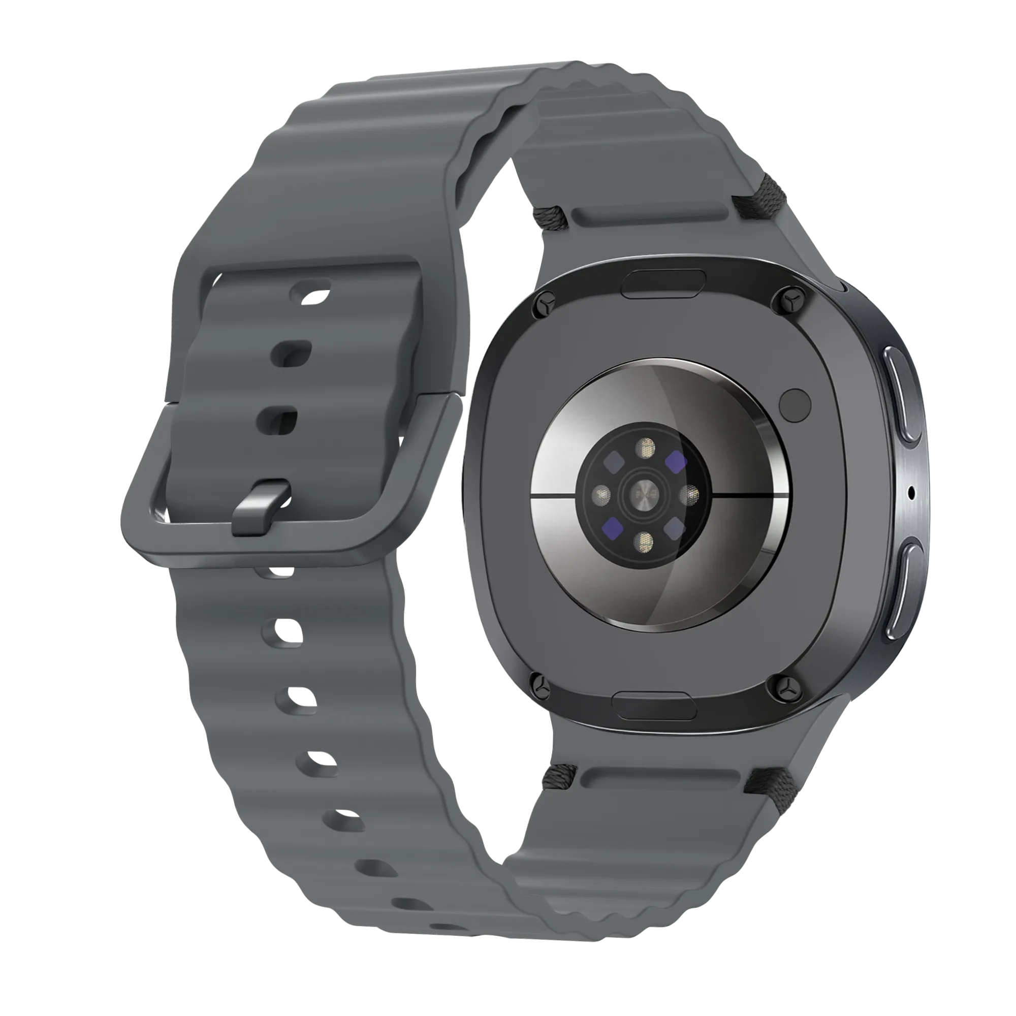 Samsung Galaxy Watch 8 - 40mm Wave Silicone Strap (Dark Grey)