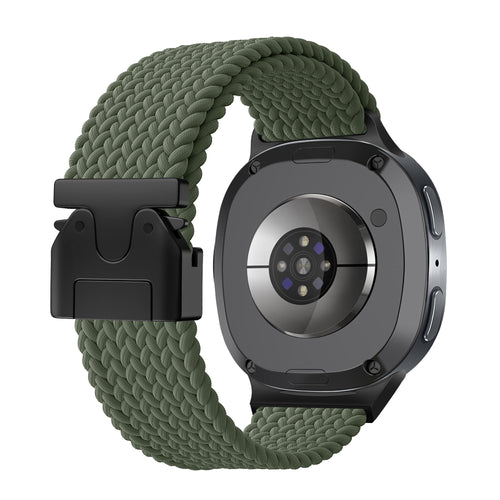  Samsung Galaxy Watch 8 - 44mm gevlochten band met P-buckle (groen)