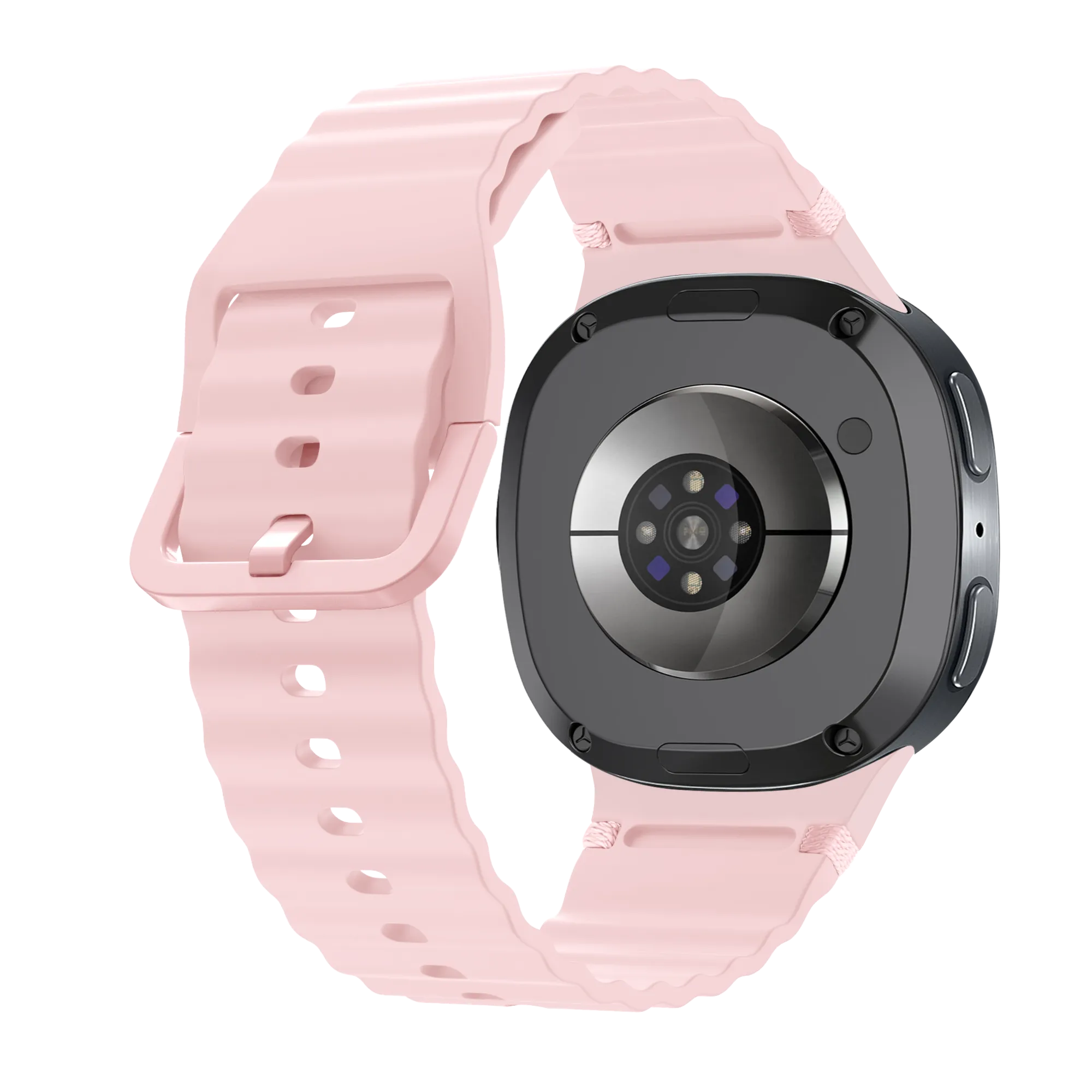 Samsung Galaxy Watch 8 - 44mm Wave Silikonarmband (Rosa)