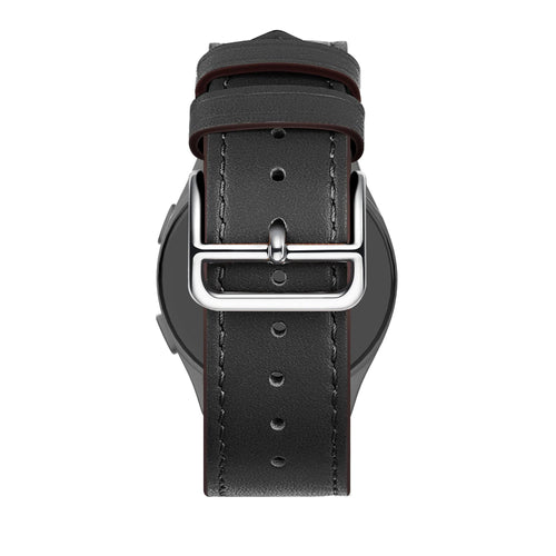 Bandz Amazfit Balance 2 Lederarmband 'Deluxe' (Schwarz)