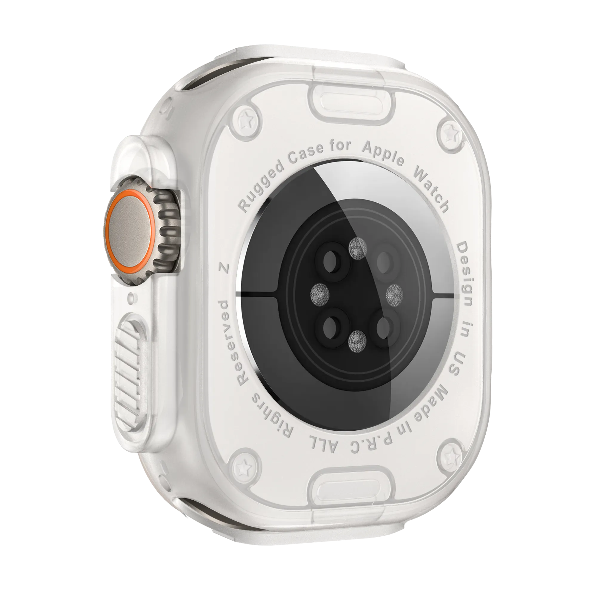 Bandz Apple Watch Ultra - 49mm robustes TPU-Hülle (Transparent)