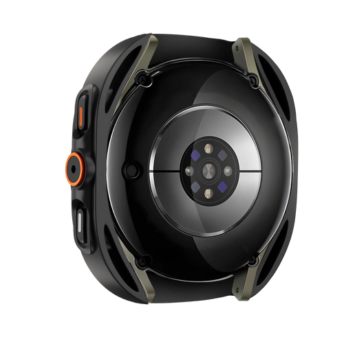 Bandz Funda de PC cuadrada con vidrio Samsung Galaxy Watch 7 - 44 mm (negro)
