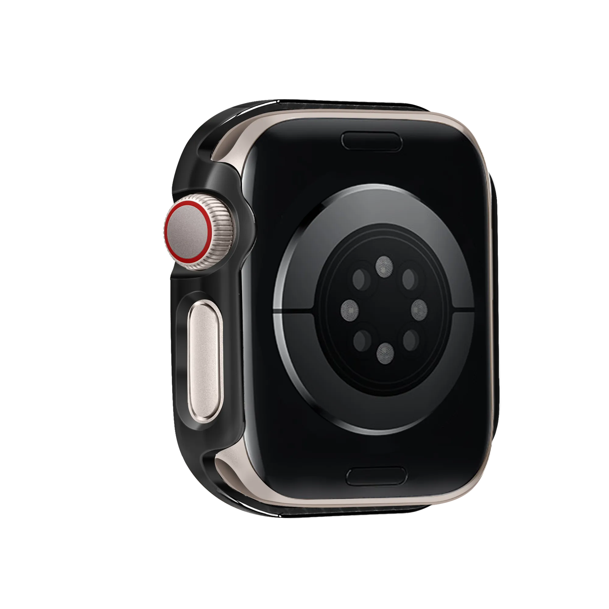 Bandz Apple Watch 10/11 - 42mm Diamond Hülle mit Glass (Schwarz)