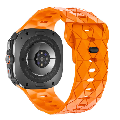 Bandz Bracelet silicone 'Hexagons' Samsung Galaxy Watch Ultra (orange)