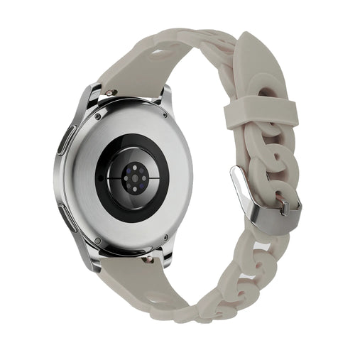 Bandz Xiaomi Amazfit GTS Silikonarmband 'Chains' (Hell Grau)