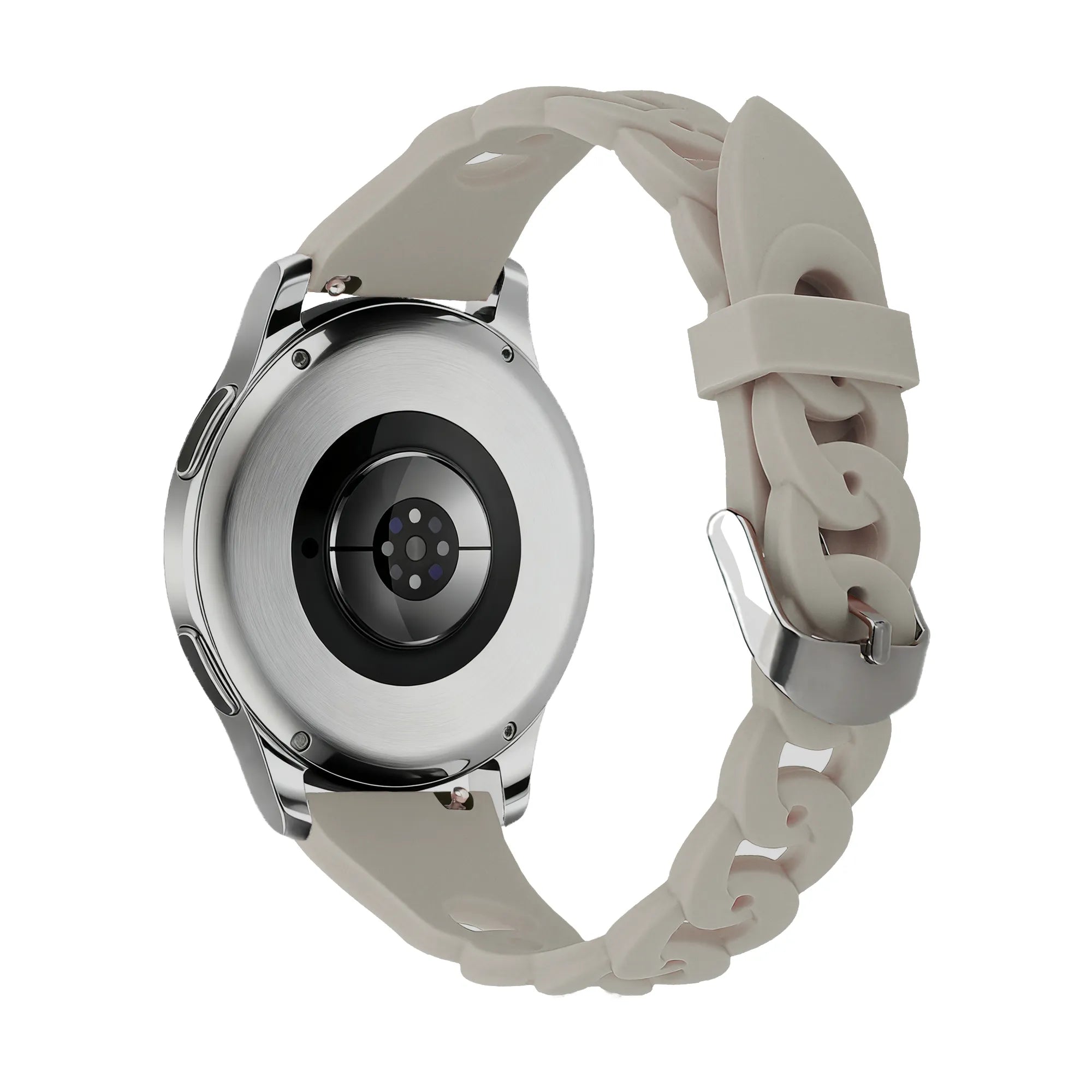 Bandz Xiaomi Amazfit GTS Silikonarmband 'Chains' (Hell Grau)