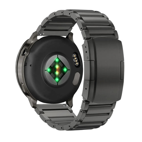 Bandz Garmin Forerunner 255s Titanium Link Strap (Black)