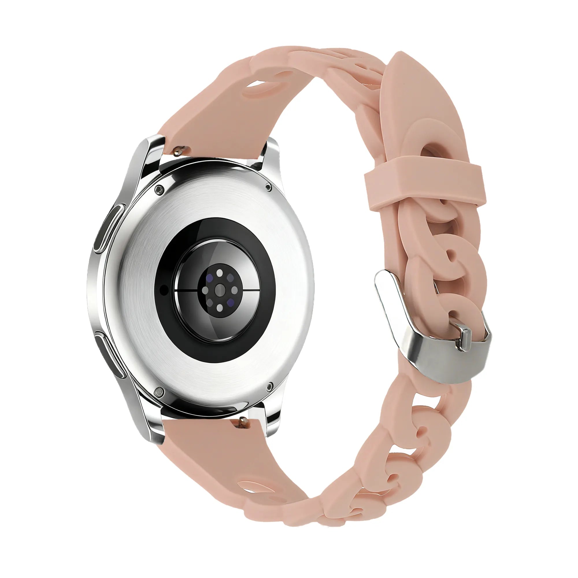 Bandz Amazfit Active 2 siliconen band 'Chains' (roze)