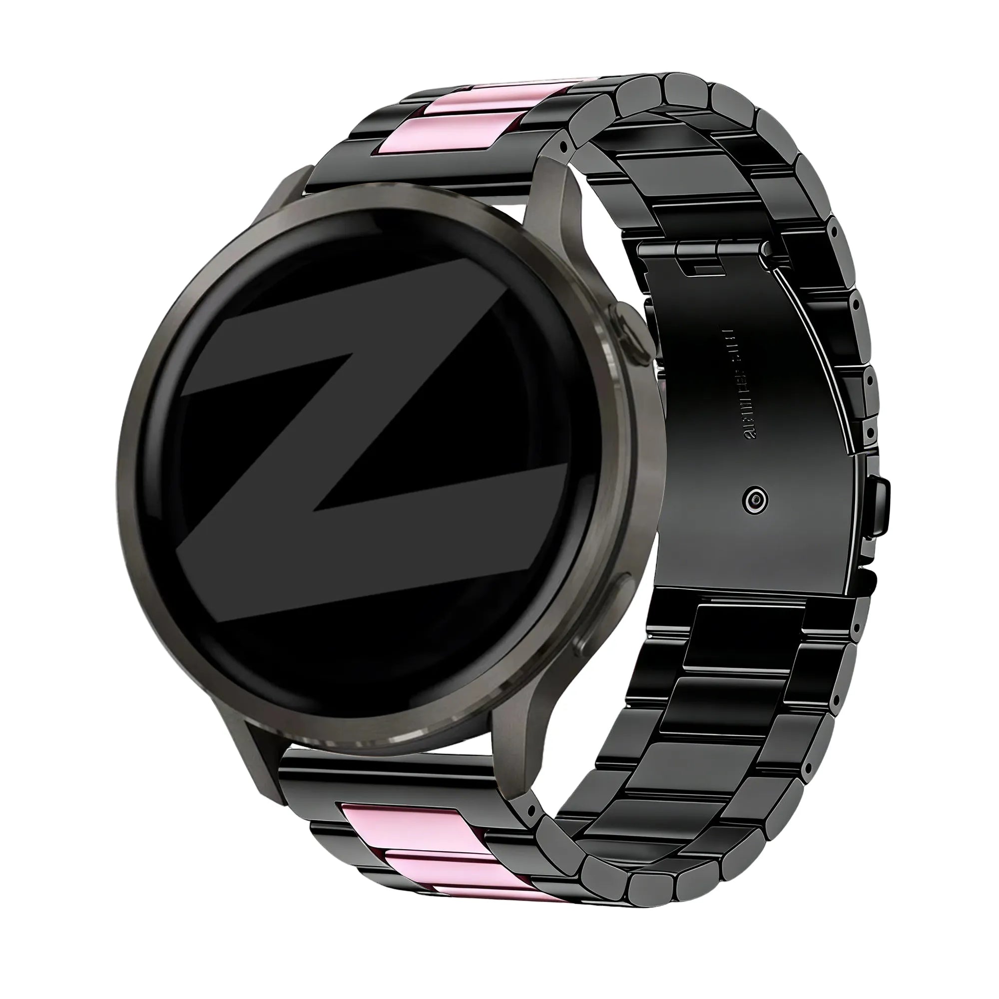 Bandz Correa acero 'Classic' Garmin Forerunner 265s (negro/rosa)