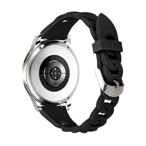 Bandz Amazfit GTS 3 Silikonarmband 'Chains' (Schwarz)