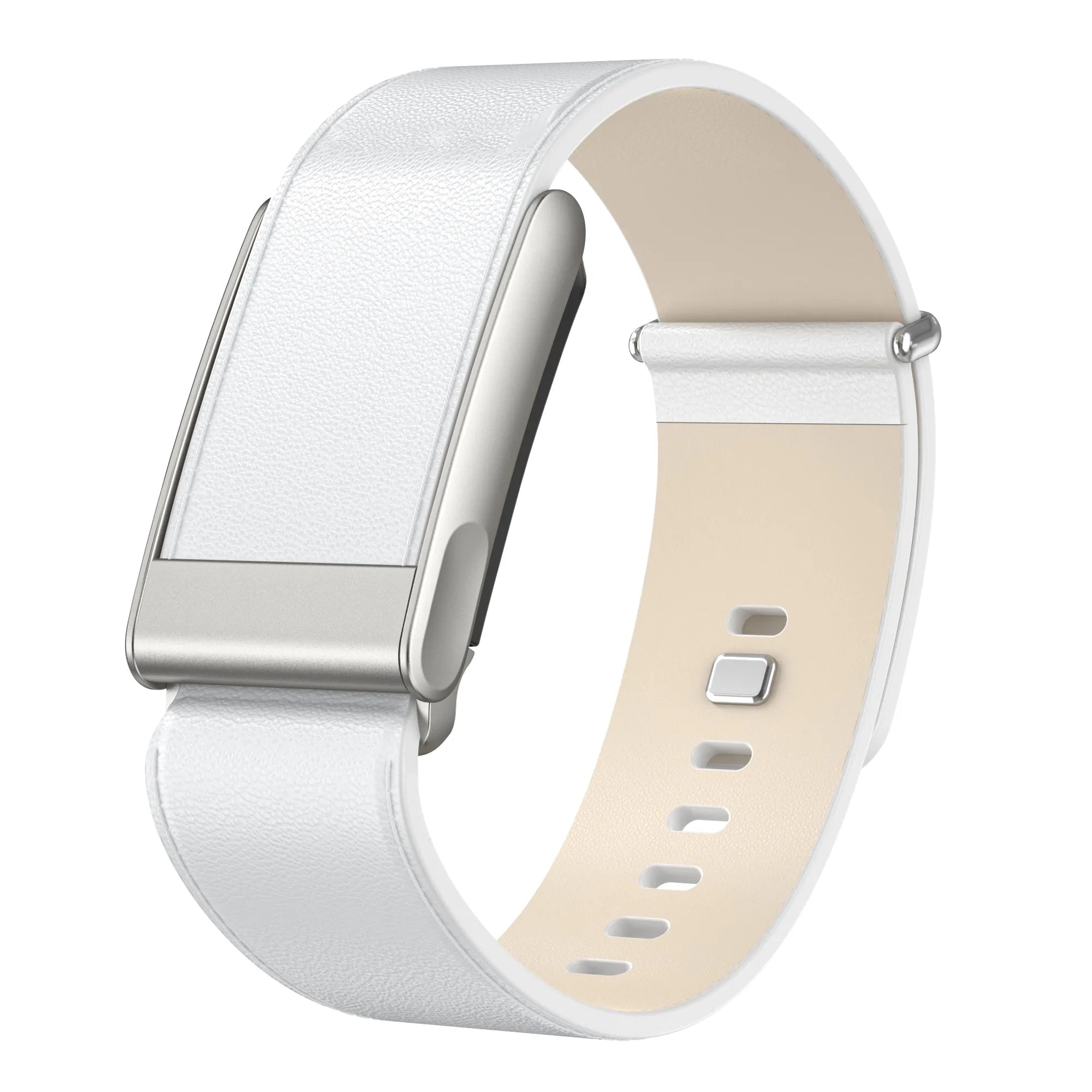 Bracelet cuir compatible avec Whoop MG (blanc)