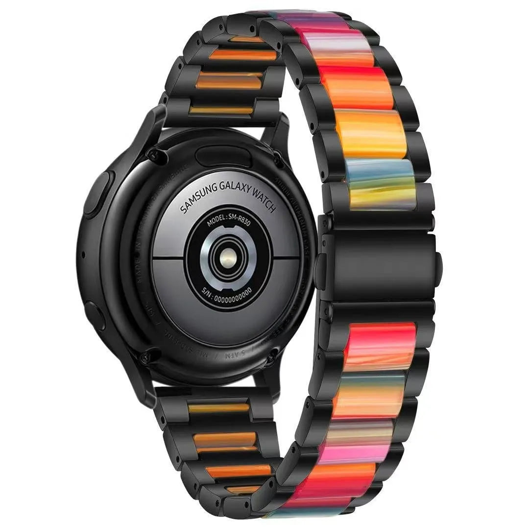 Amazfit Active Steel Resin Strap (Black/Colourful)