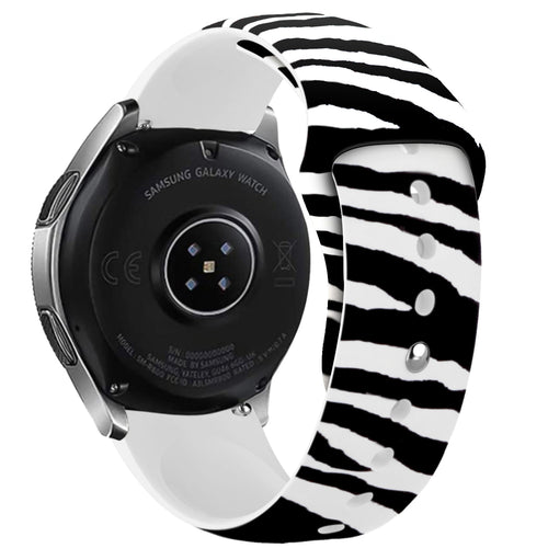 Print Silicone Strap, on a watch, 3/4 rear view