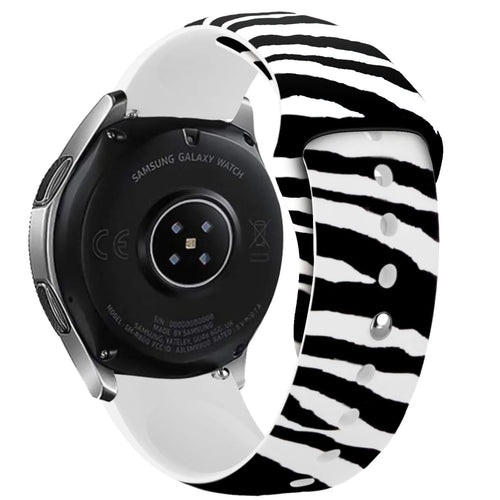 Print Silicone Strap, on a watch, 3/4 rear view