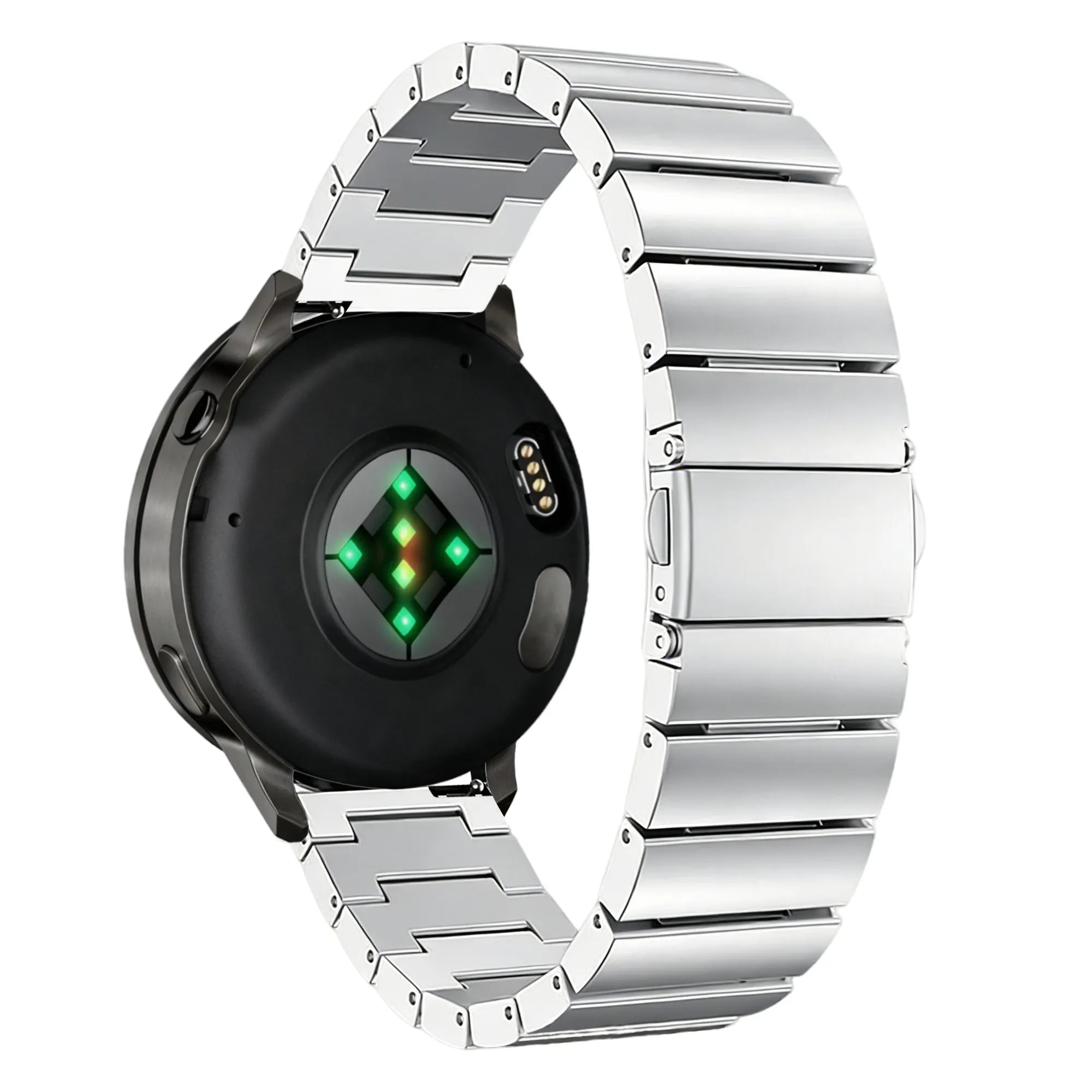 Bandz Garmin Vivomove HR Steel Strap 'One Bead' (Silver)