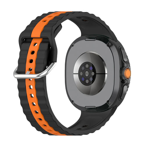 Samsung Galaxy Watch 8 Classic Dual Sport Strap (Black/Orange)