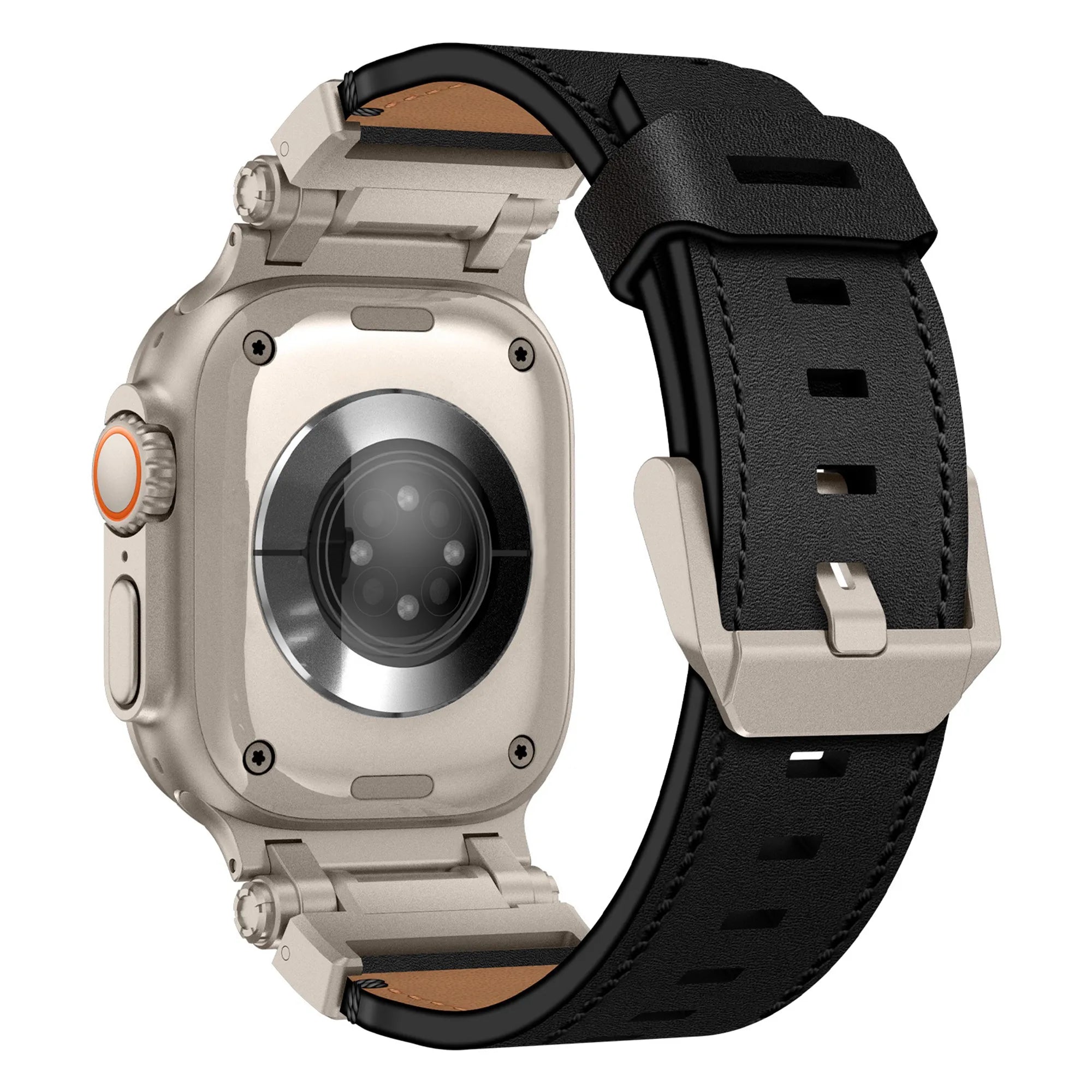 Bandz Apple Watch Lederarmband 'Explorer' (Schwarz)
