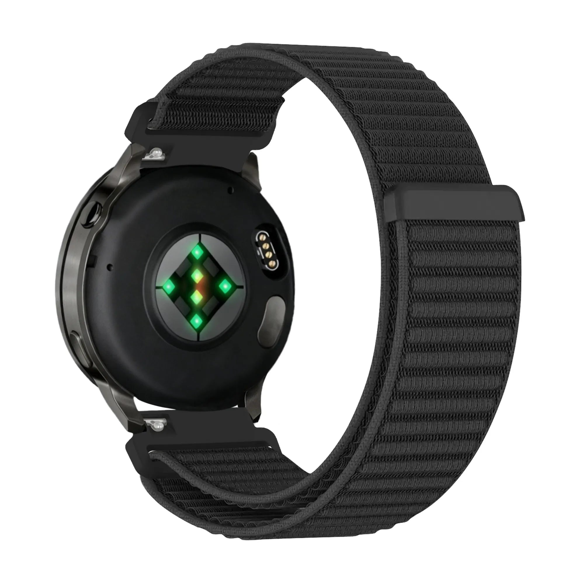 Bandz Bracelet nylon ondulé Garmin Venu 2 (noir)