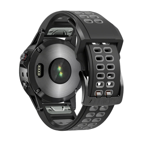 Bandz Bracelet sport avec boucle Garmin Instinct E - 45mm (noir/gris)