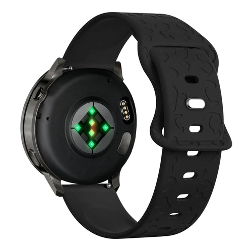 Bandz Garmin Forerunner 55 siliconen band 'Leopard' (zwart)