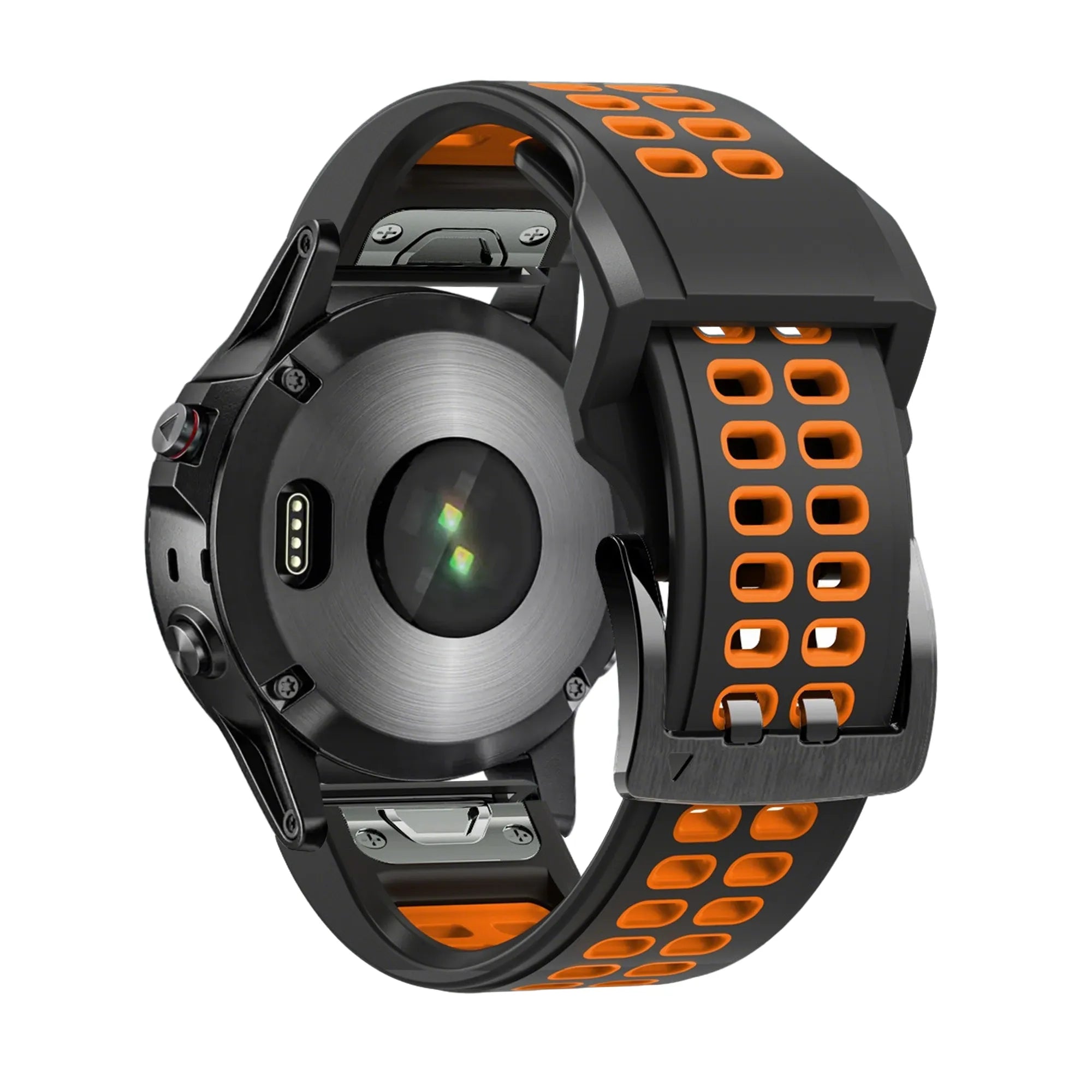 Bandz Garmin D2 Mach 2 - 51mm Schnallen-Dual Sportarmband (Schwarz/Orange)
